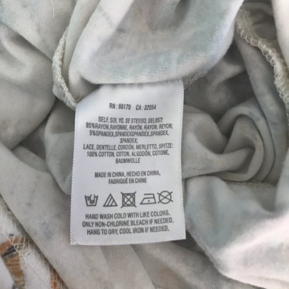 Meadow Rue crochet shoulder printed tank top small - Picture 7 of 7